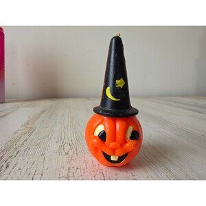 Vintage Gurley pumpkin jack o'lantern candle hat Halloween decor